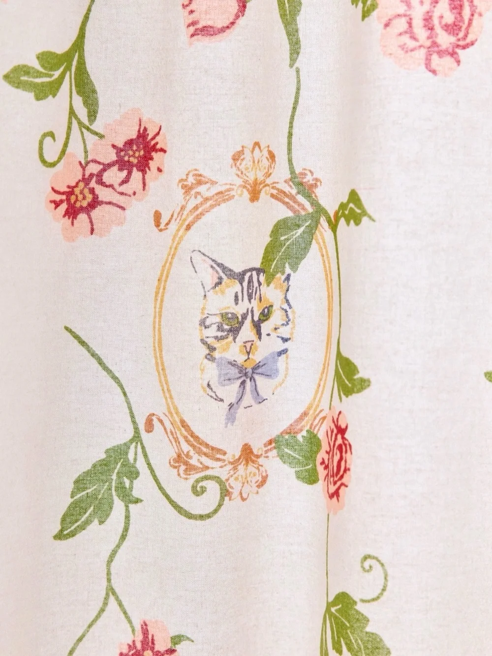 Finley Floral Frame Patterned Shower Curtain by- Urban Outfitters